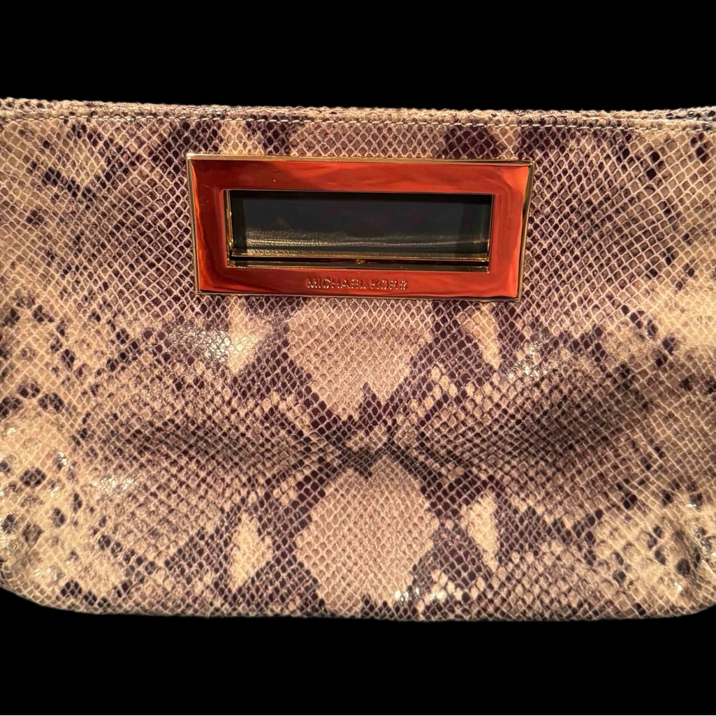 Michael Kors Python Pattern Clutch